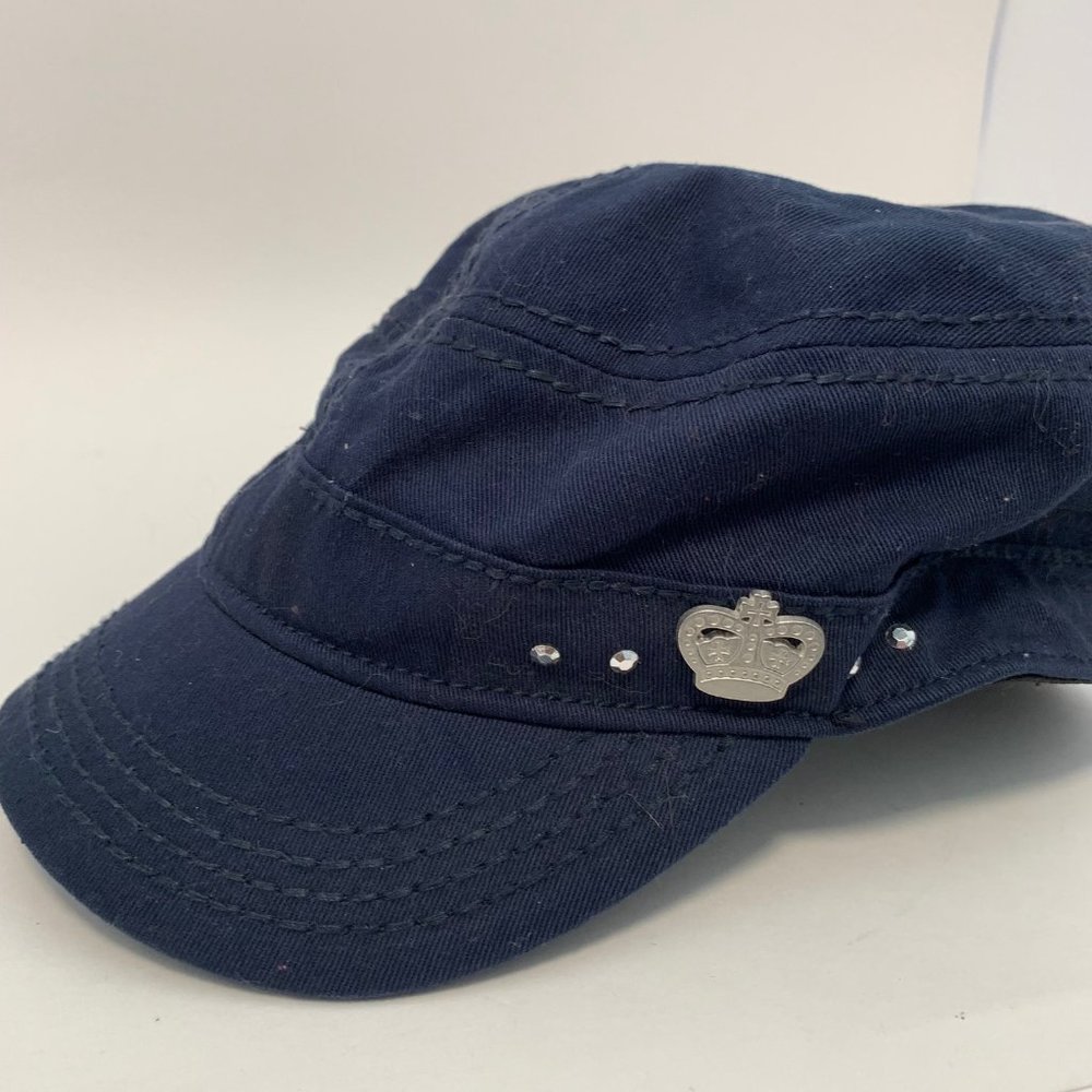 Disney Parks Flat Top Military Style Navy Baseball Cap - Picture 1 of 3